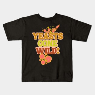 Yeast Gone Wild! Groovy Golden Style Kids T-Shirt